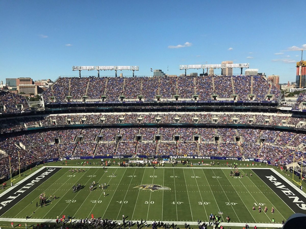 Ravens stadium. the beautiful views