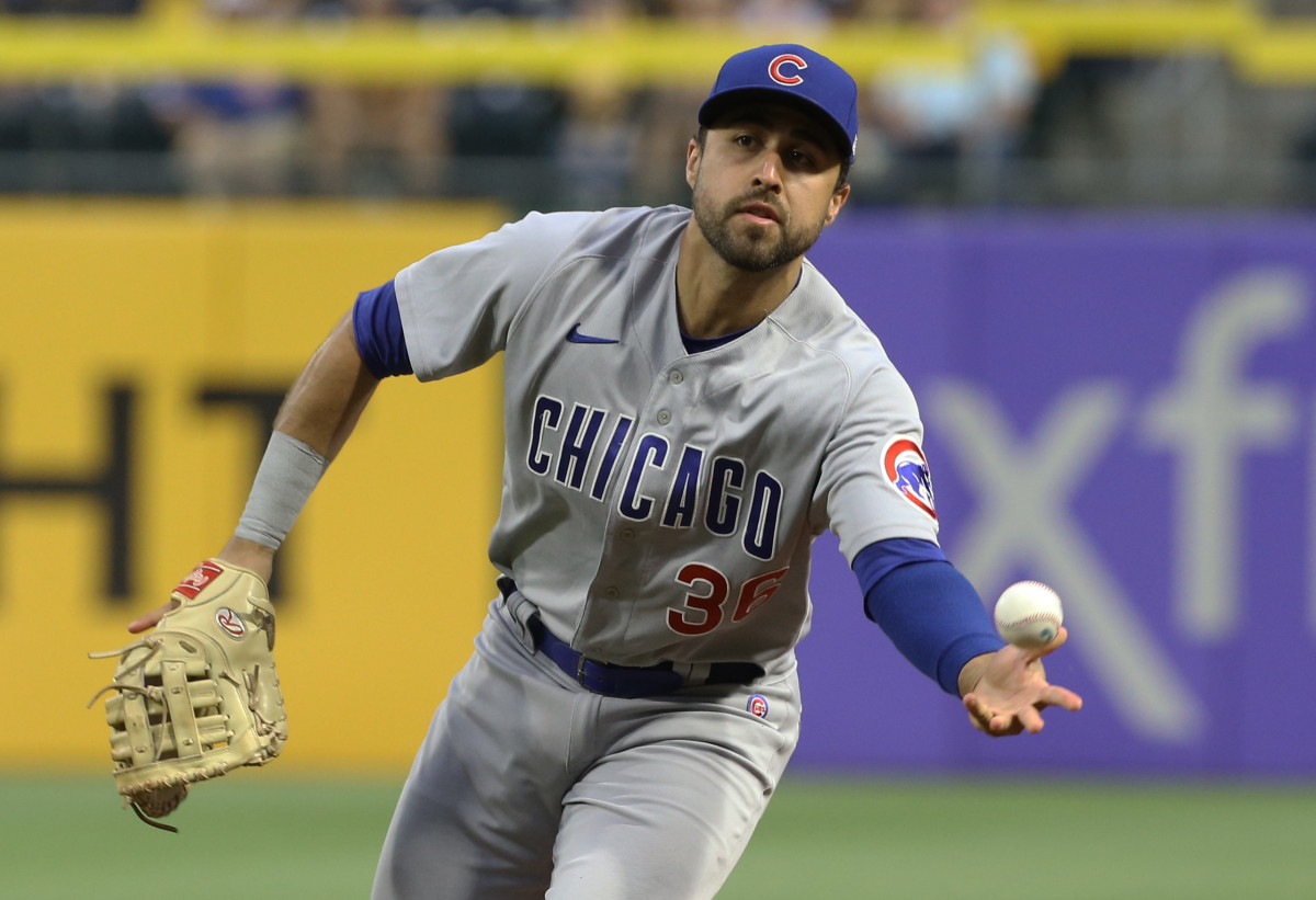 This is a 2021 photo of Alfonso Rivas of the Chicago Cubs baseball