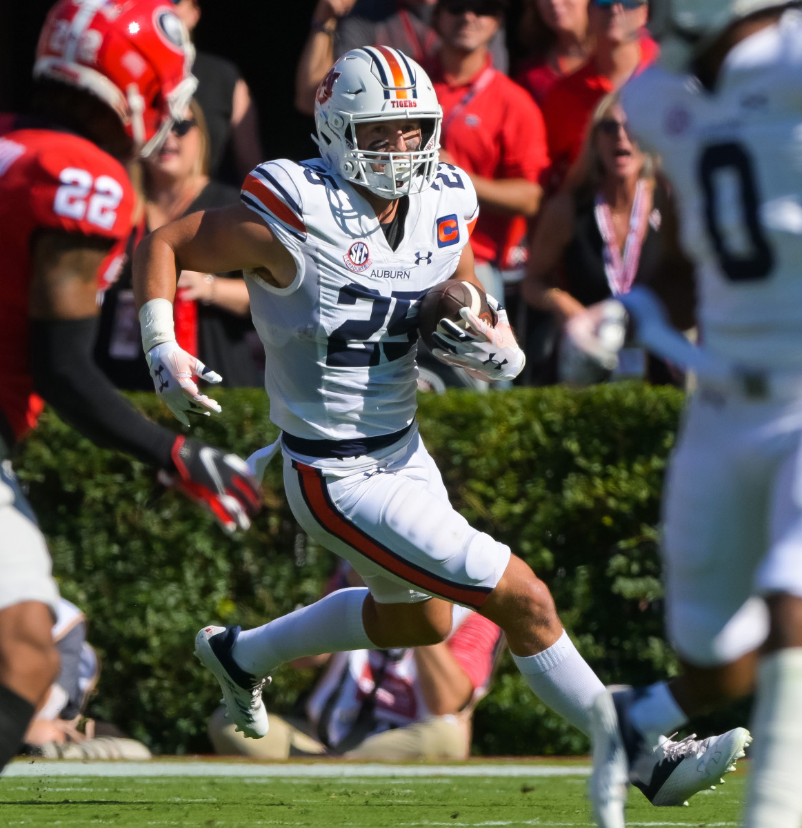 John Samuel Shenker carries the ball vs Georgia.