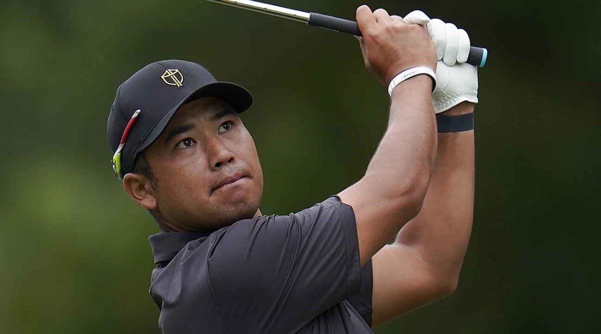 Hideki Matsuyama is shown during the 2022 Presidents Cup.