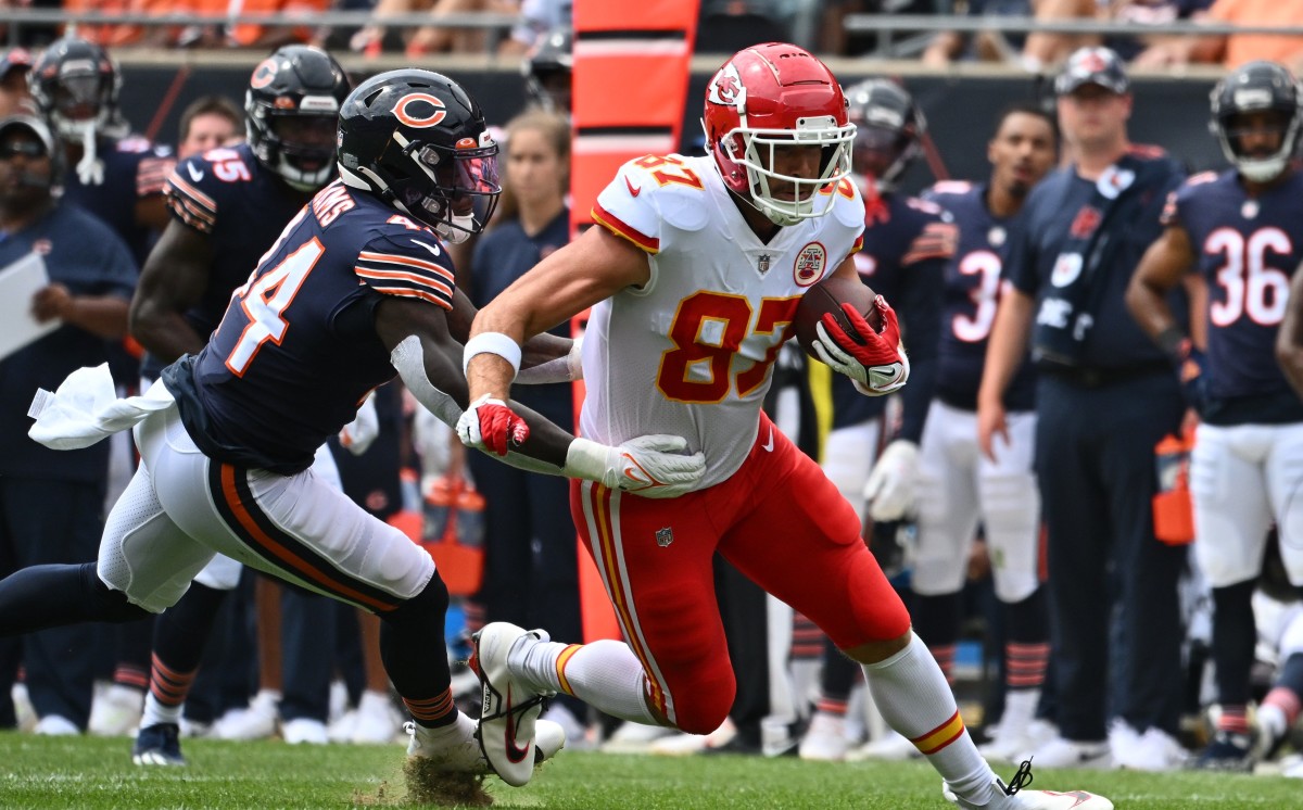 Chicago Bears linebacker Matt Adams (44) runs after the ball during an NFL  preseason football game against the Cleveland Browns, Saturday Aug. 27,  2022, in Cleveland. (AP Photo/Kirk Irwin Stock Photo - Alamy