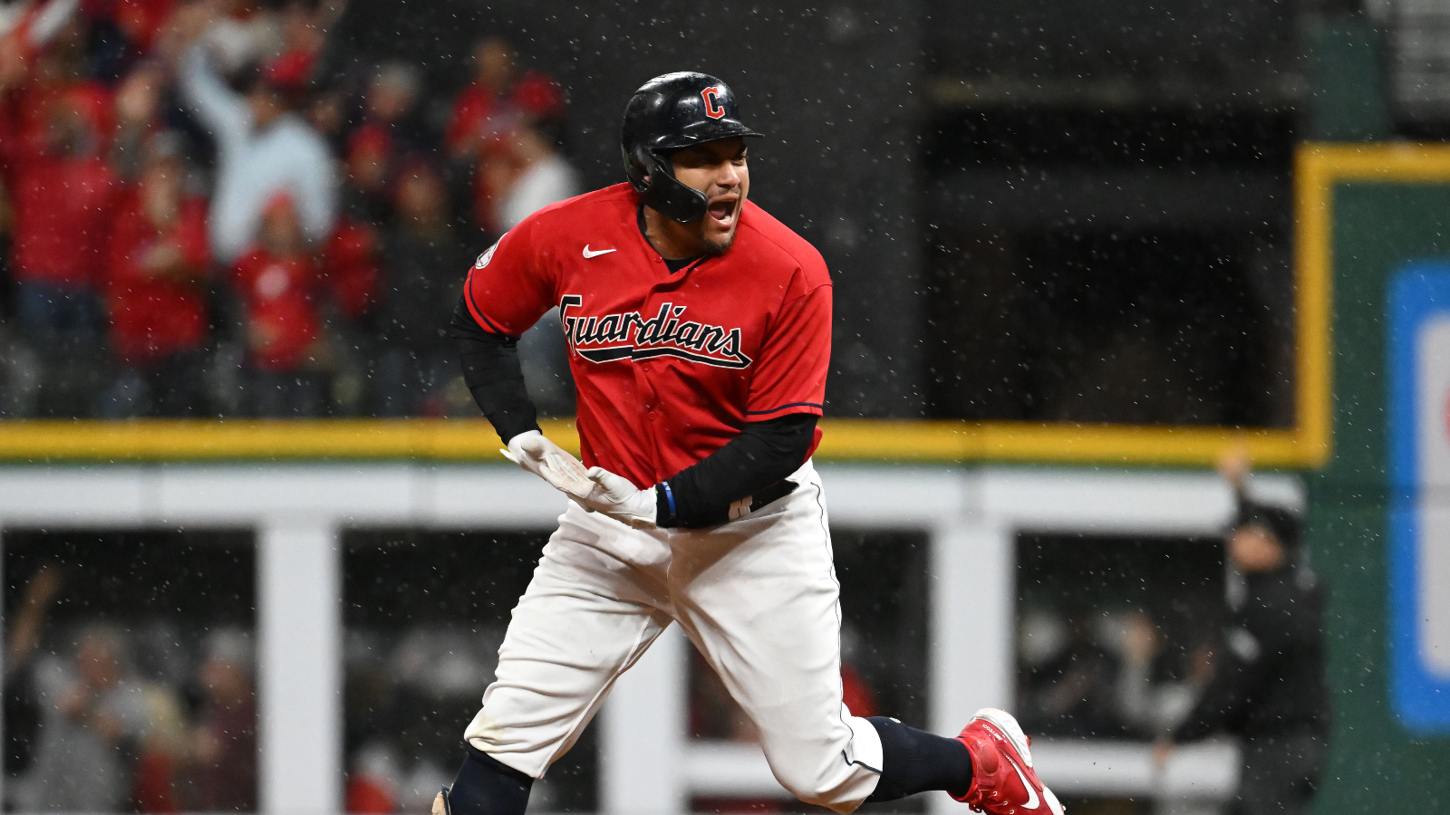 Josh Naylor Explains 'Rock The Baby' Celebration From ALDS - Sports  Illustrated Cleveland Guardians News, Analysis and More