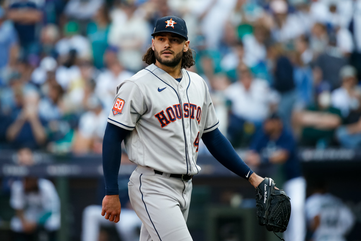 Houston Astros pitcher Lance McCullers Jr. out for Game 3 after being cut  by bottle of champagne during postgame celebration - ABC13 Houston