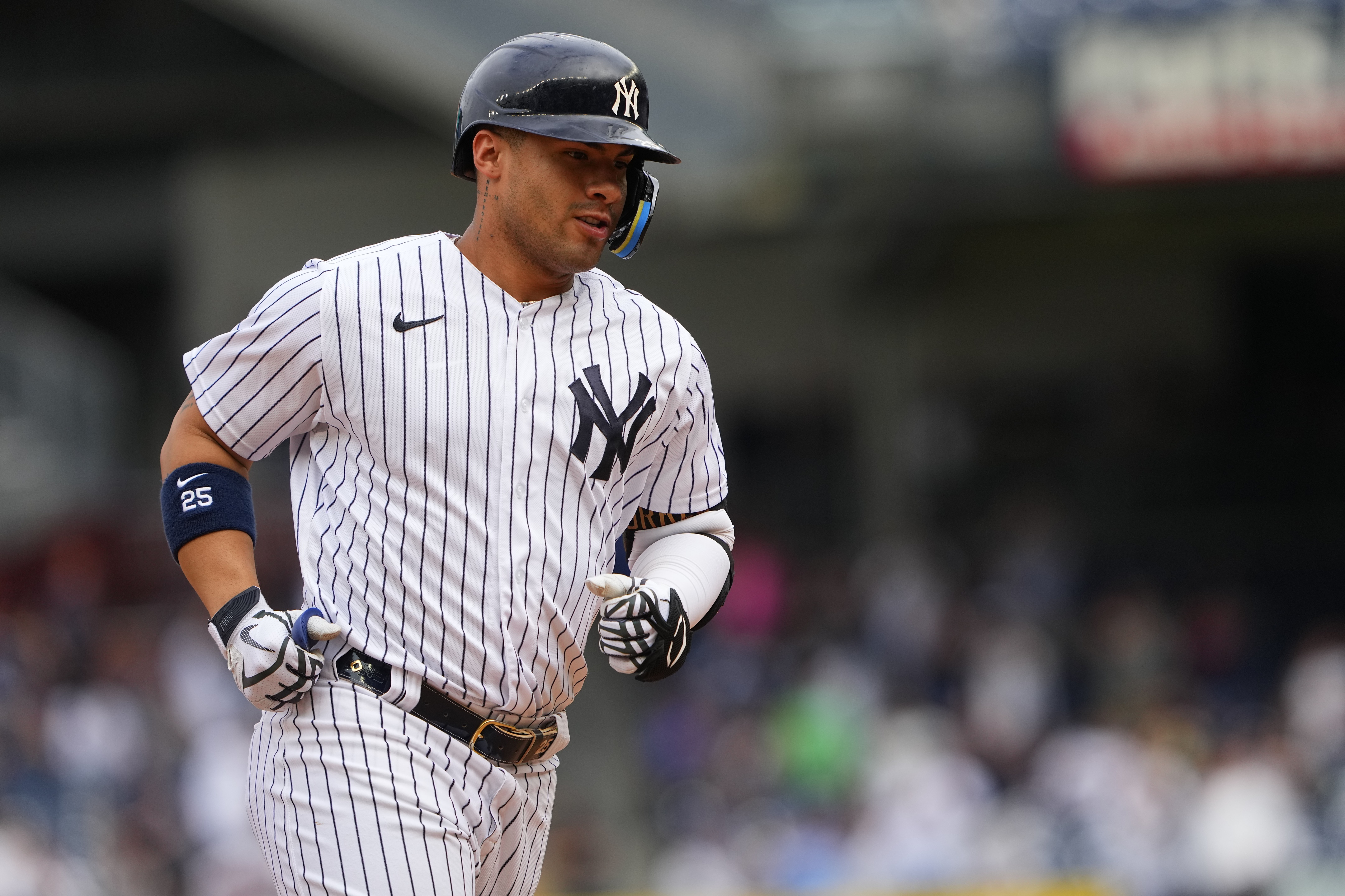 Max Goodman on X: Gleyber Torres on his rock the baby celebration tonight,  responding to Josh Naylor: “We felt like it was a little bit disrespectful  for the team. Not just for