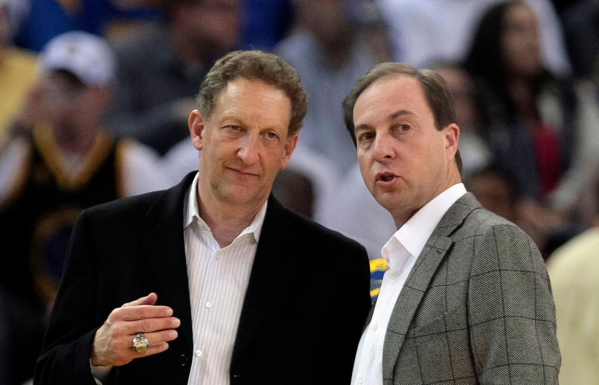 SF Giants CEO Larry Baer and Golden State Warriors majority owner Joe Lacob. (2013)