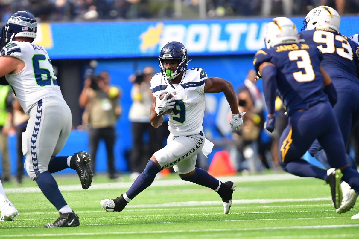 Seattle Seahawks tight end Will Dissly (89) jogs back to the locker room  after an NFL