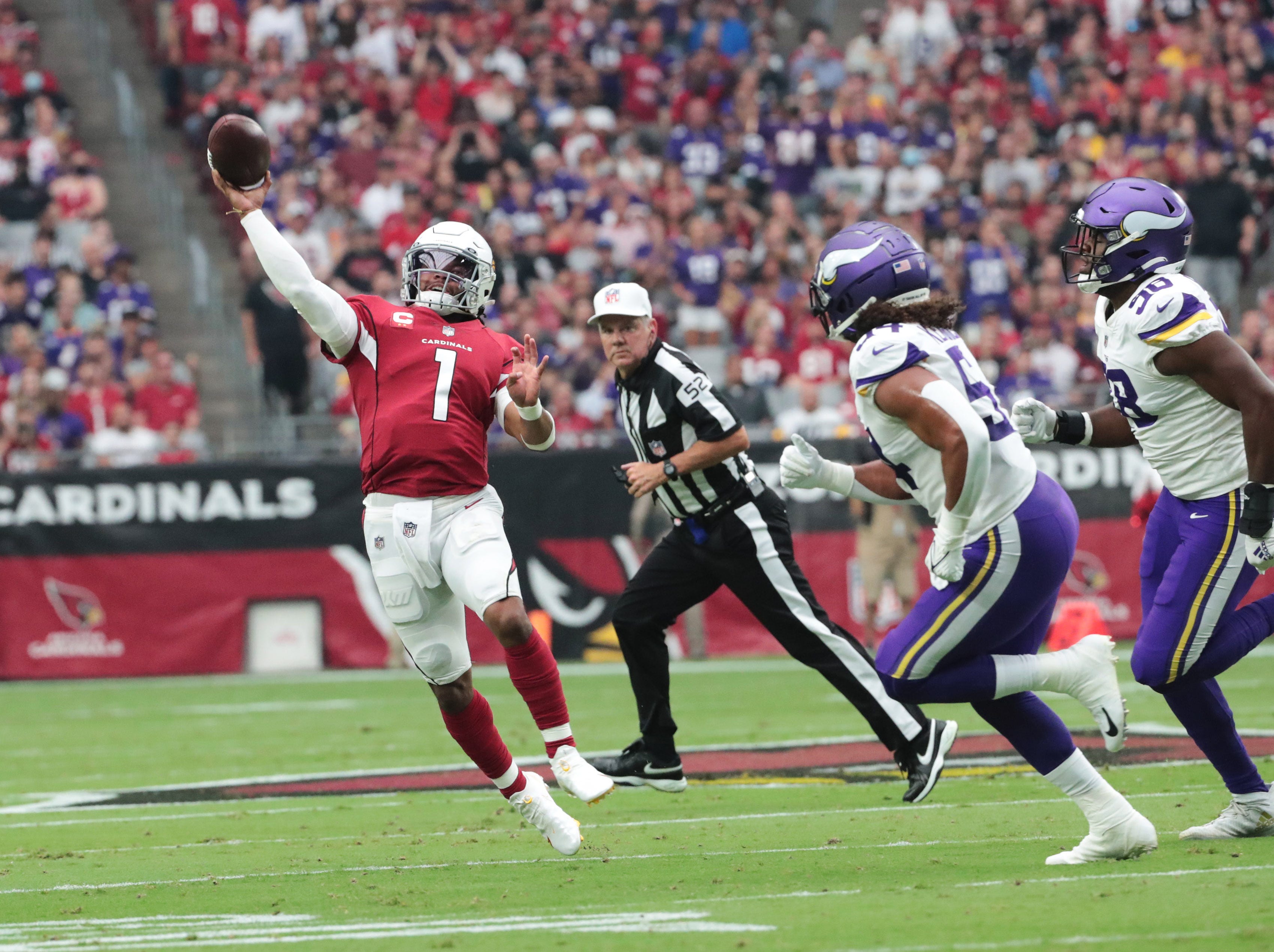 X 上的PFF：「Kyler Murray first half vs. Vikings: ♦️15-17