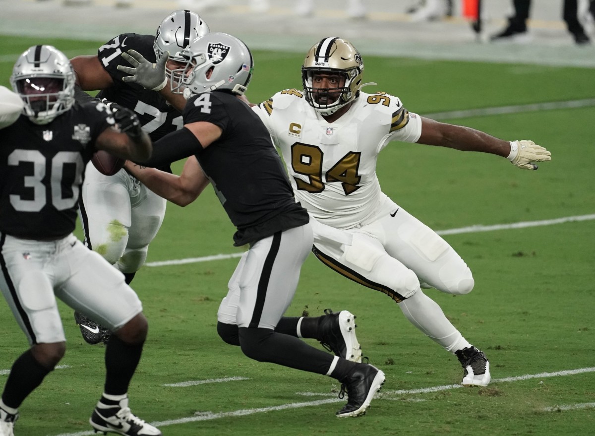 New Orleans Saints Marshon Lattimore, Derek Carr, defense lead win