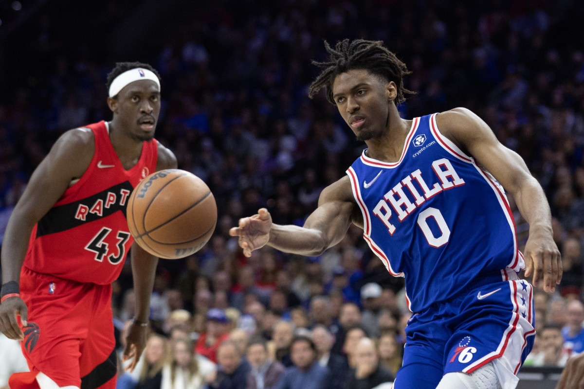76ers vs. Raptors Pascal Siakam's Reaction to Tyrese Maxey BVM Sports