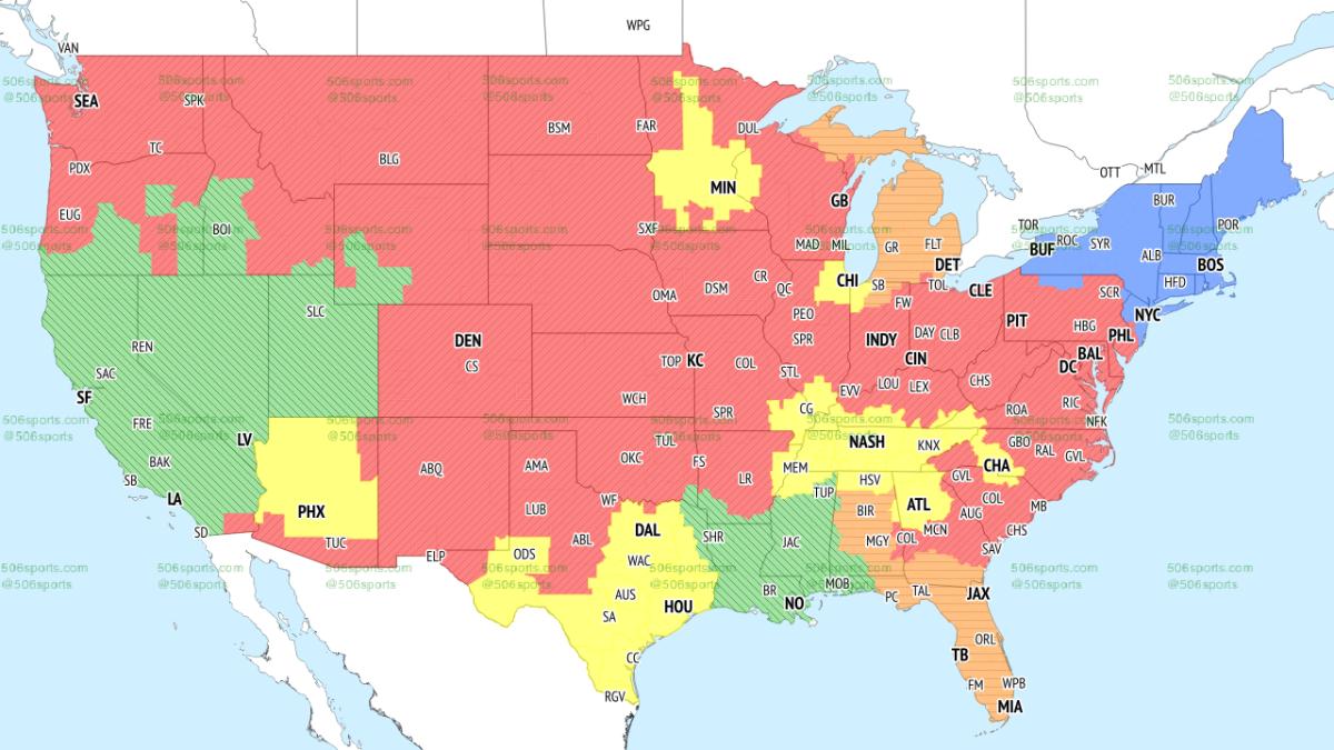 Raiders-Saints projected in Green.