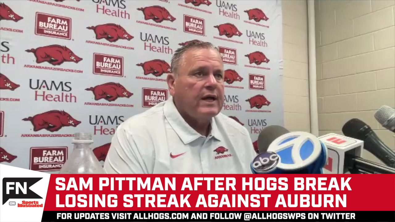 Hogs Coach Sam Pittman After Auburn Win Sports Illustrated All Hogs