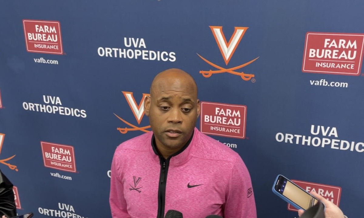 Virginia Cavaliers offensive coordinator Des Kitchings speaks following UVA's 14-12 loss to Miami in four overtimes.