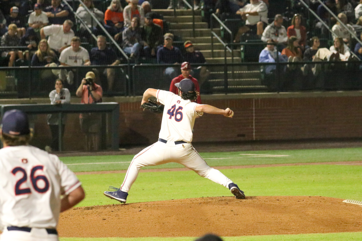 Chase Allsup got the start on the mound vs Alabama for Auburn baseball.