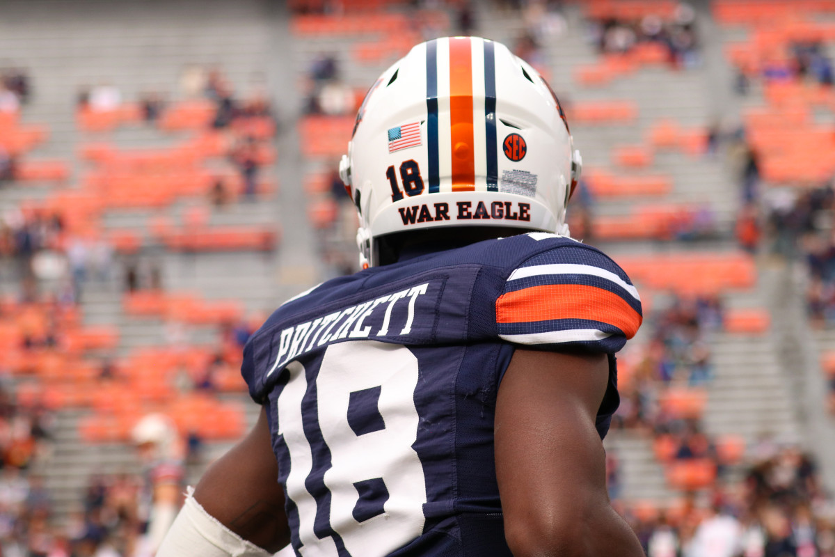 Nehemiah Pritchett in pregame warmups vs Arkansas.