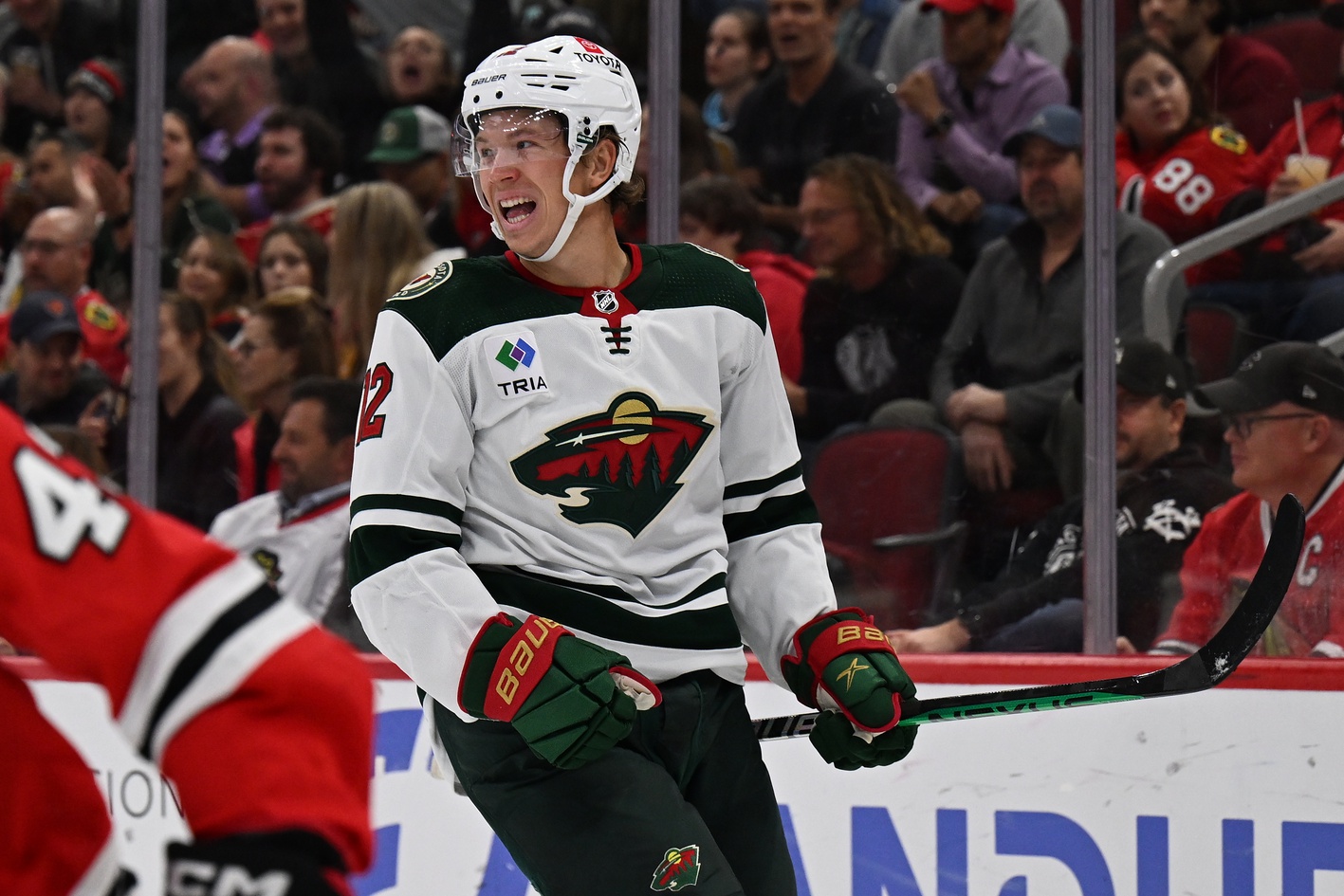 Matt Boldy Scores Twice Wild Beat Blackhawks In Shootout Sports