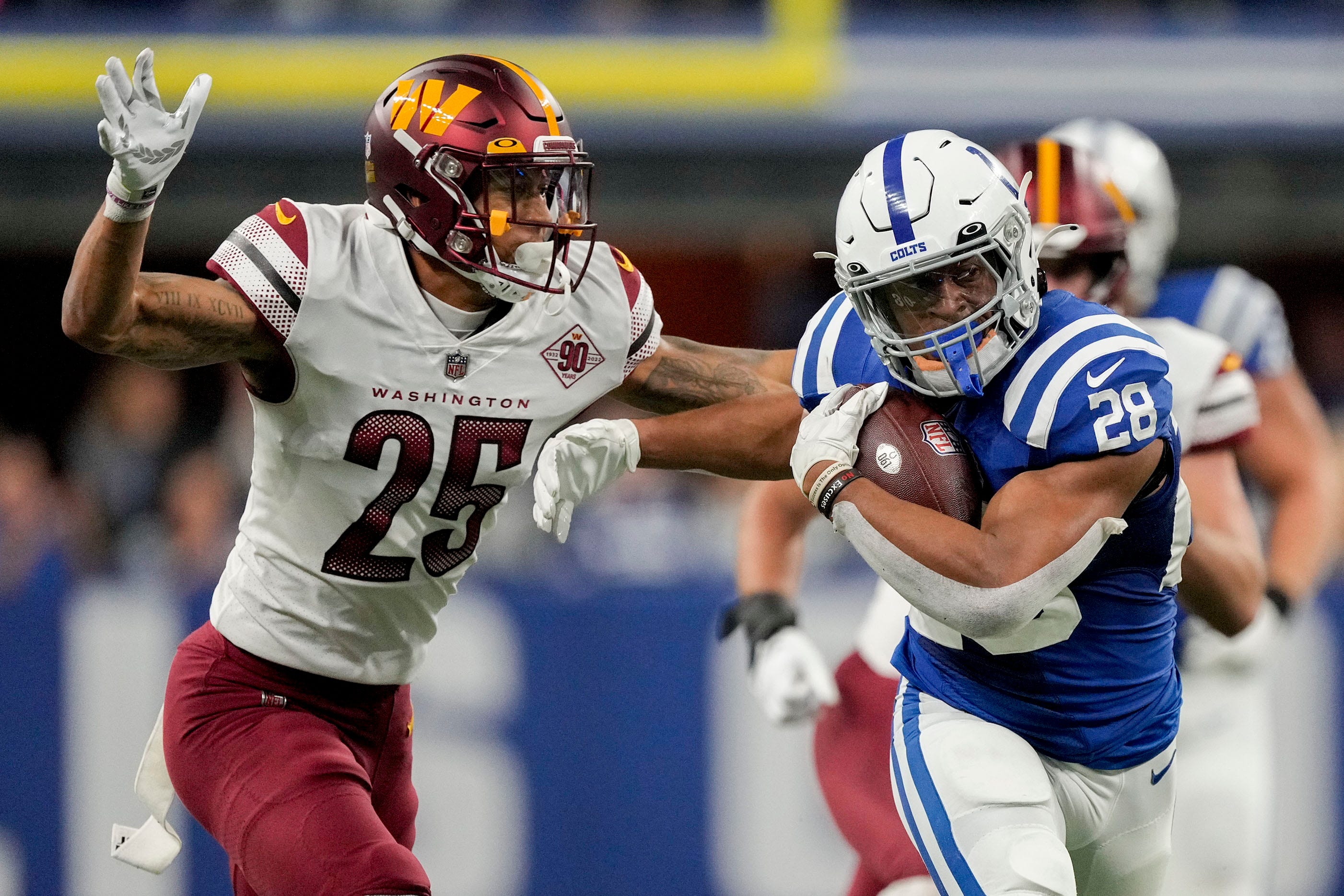 Indianapolis Colts RB Jonathan Taylor Injures Ankle vs. Washington  Commanders; Will He Return? - Sports Illustrated Washington Football News,  Analysis and More