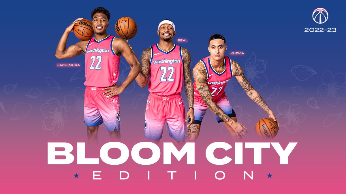 Washington Wizards 3 Bradley Beal 2022-23 Cherry Blossom City Pink Men  Jersey - Bluefink