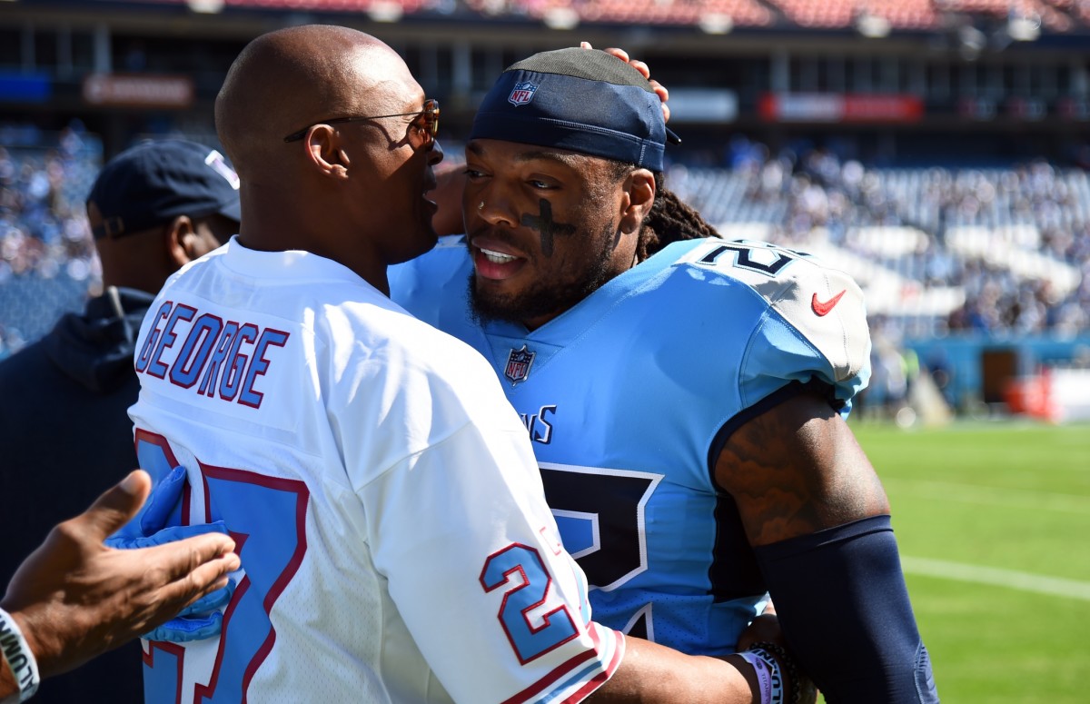 Tennessee Titans - On this day in 2003, Eddie George became the 17th  running back in NFL history to record 10,000 rushing yards in the team's  victory over the Tampa Bay Buccaneers.