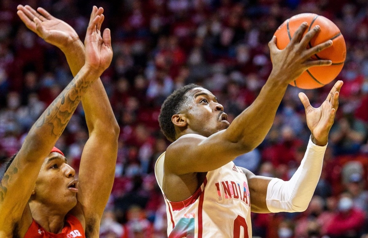 Indiana senior Xavier Johnson is back for a second season with the Hoosiers, and he's looking forward to taking the next step in his fifth and final college season. (USA TODAY Sports)