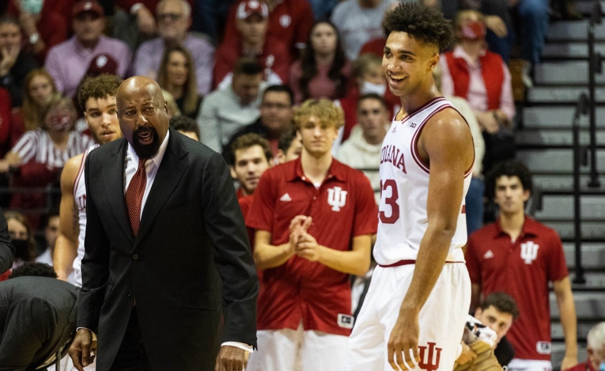 Trayce Jackson-Davis is back for his senior year at Indiana, and he's already No. 15 on the school's all-time scoring list. (USA TODAY Sports)