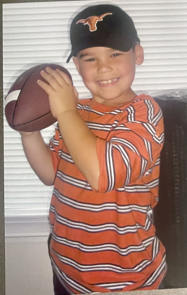 This is younger me in my Longhorns gear.