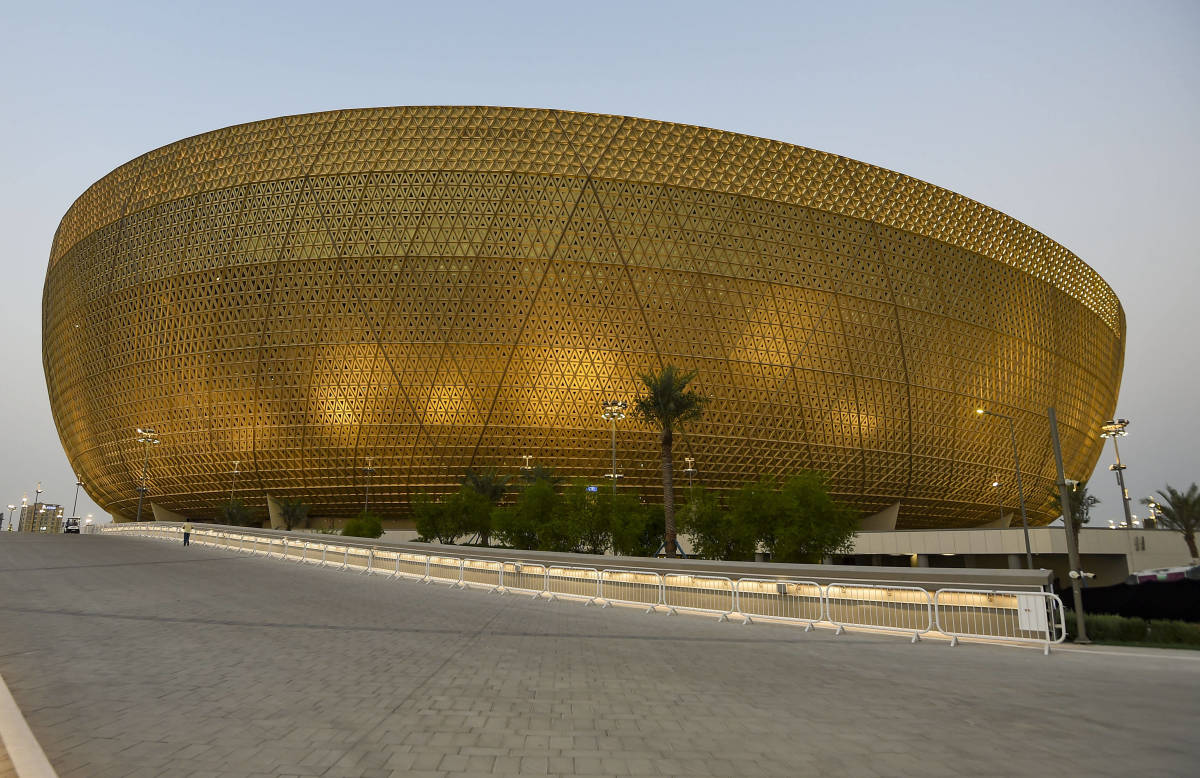 A general view from the outside of Lusail Stadium