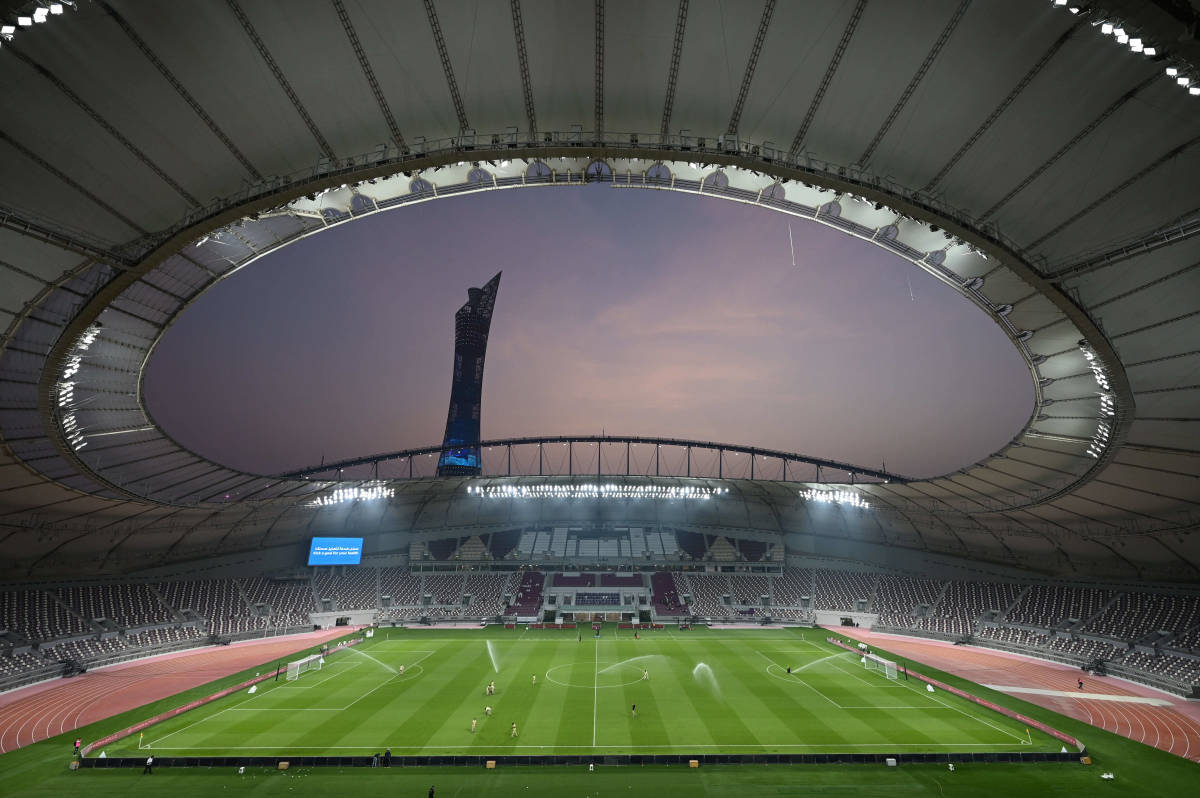 A general view from inside Khalifa International Stadium in Qatar