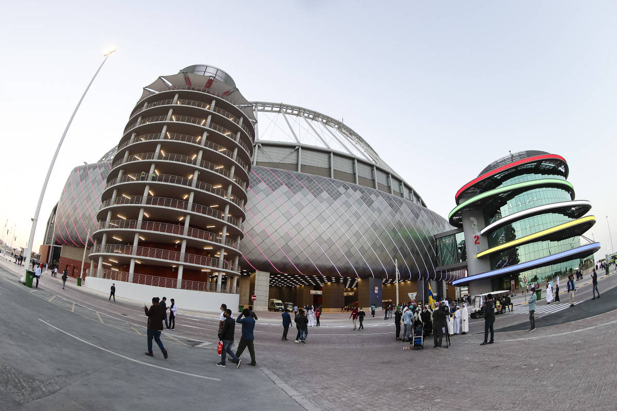 A general view from outside Khalifa International Stadium in Qatar