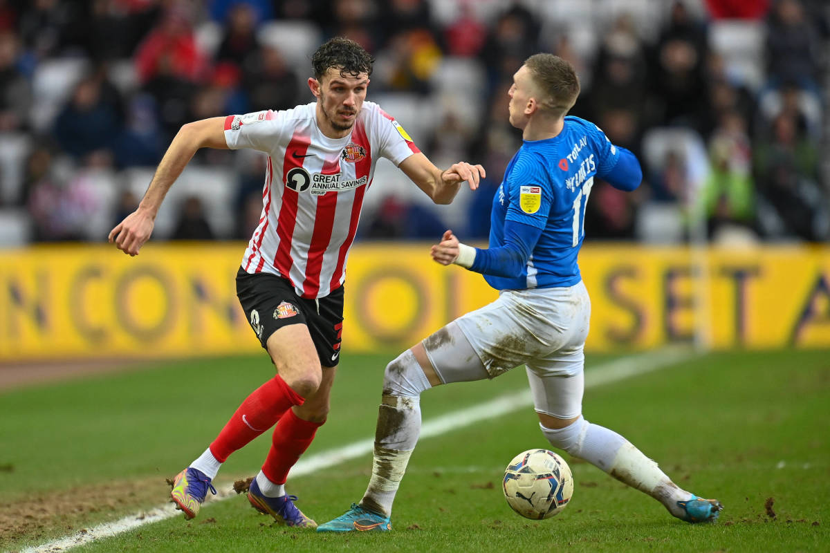 Tom Flanagan for Sunderland against Portsmouth