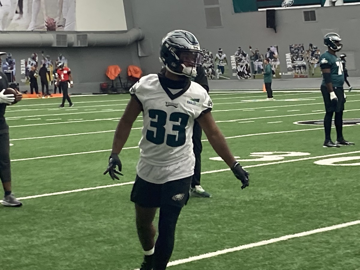 Eagles CB Josiah Scott at Eagles practice on Nov. 11, 2022