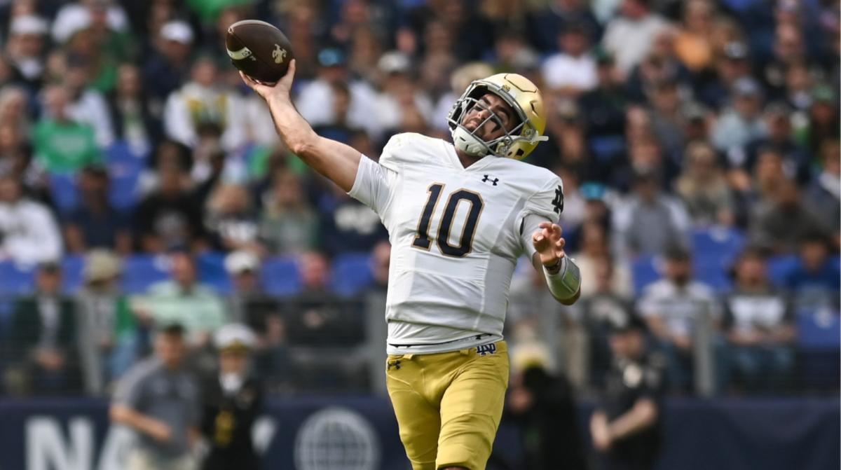 Drew Pyne Unfazed By Highs, Lows From Narrow Notre Dame Win Over Navy ...