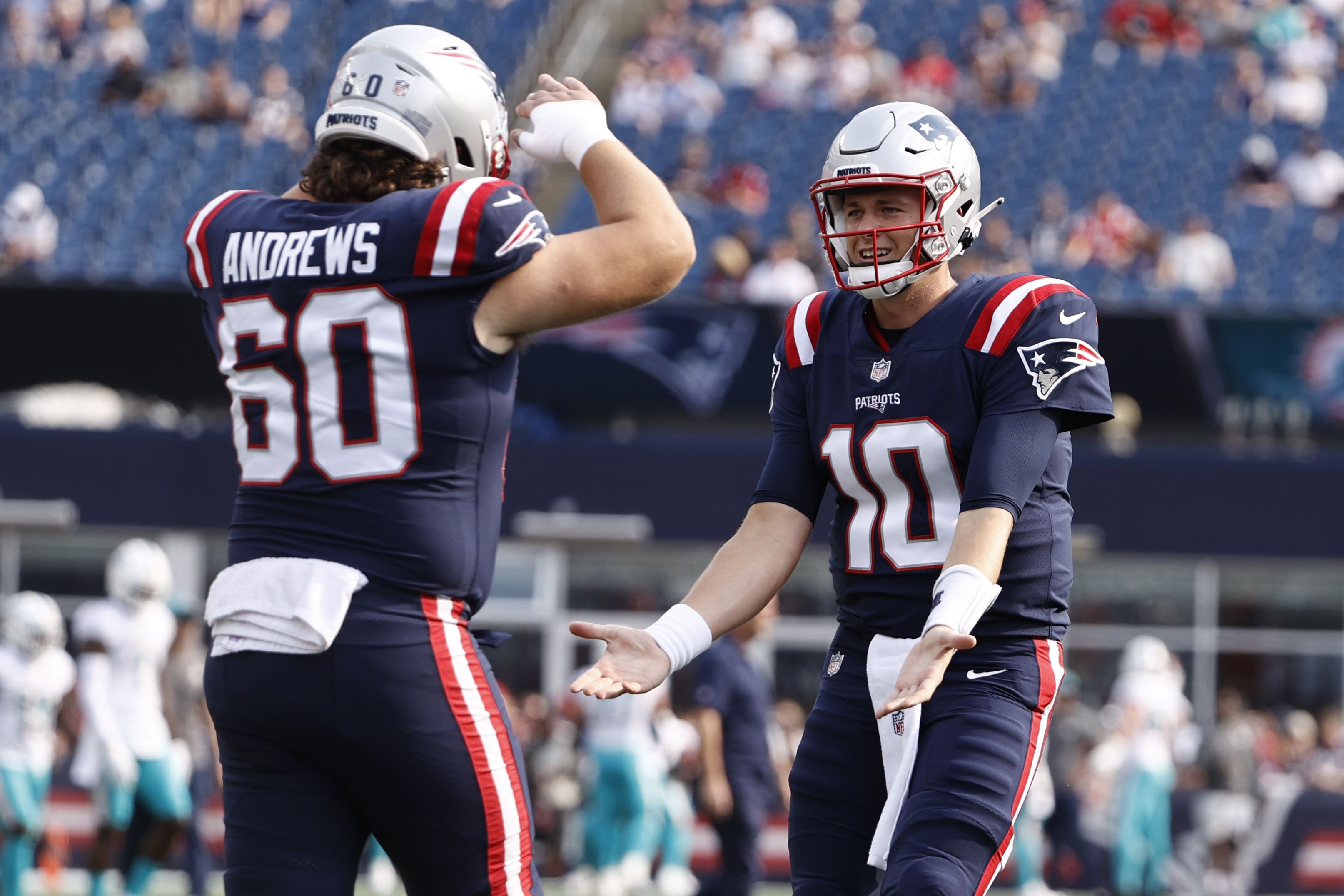 New England Patriots defensive end Lawrence Guy, left, and Isaiah