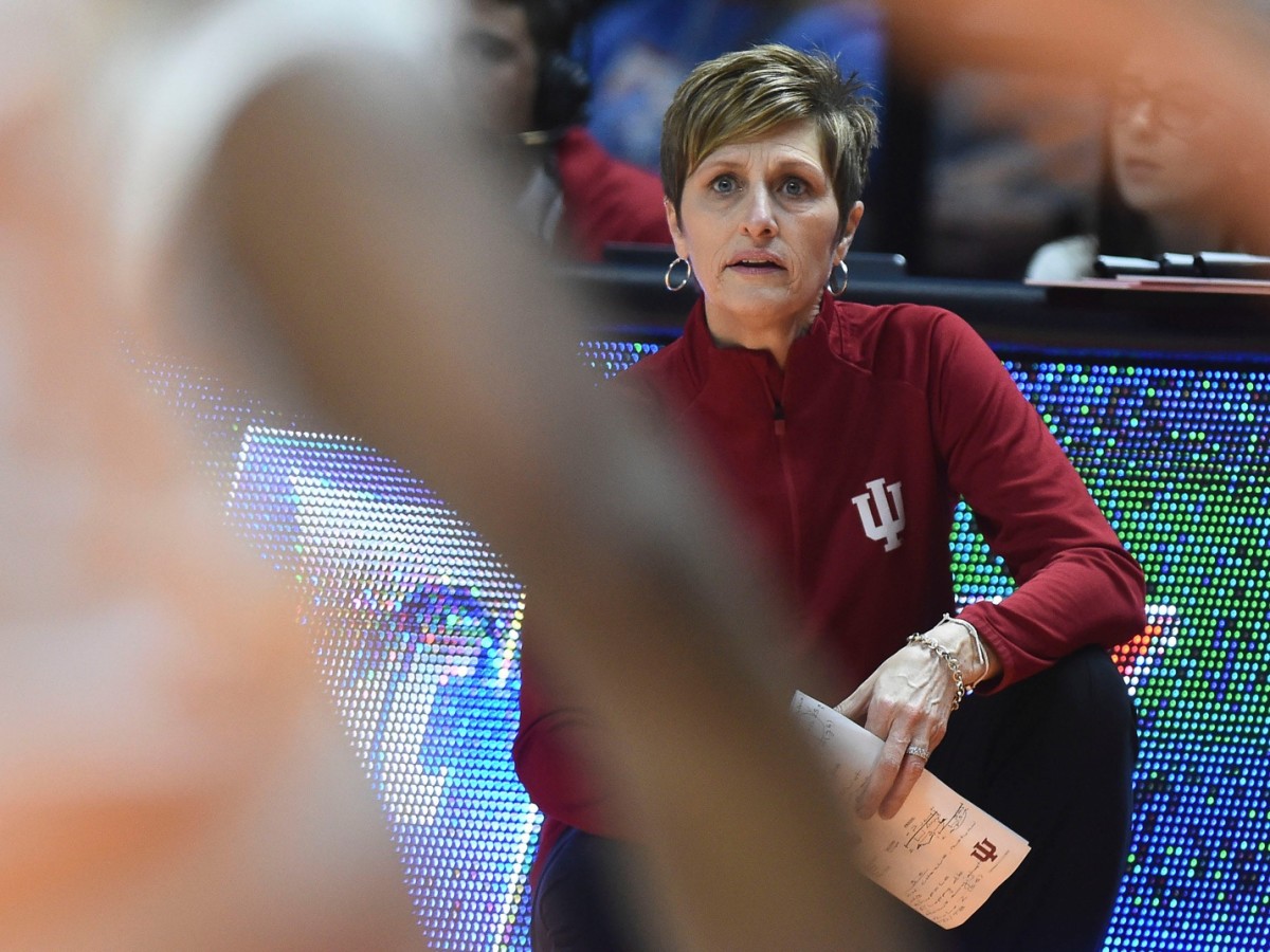 Indiana coach Teri Moren watches the action during the Hoosiers' win over Tennessee on Monday in Knoxville, Tenn. (USA TODAY Sports)