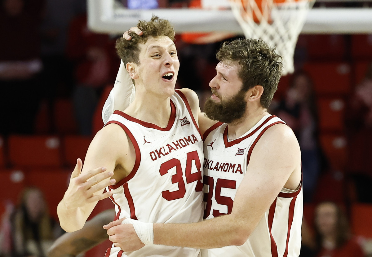 Tanner and Jacob Groves after Jacob's game-clinching blocked shot.