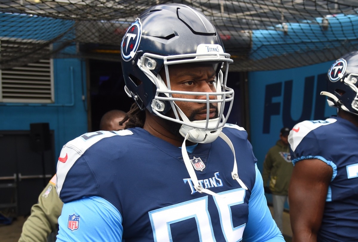 Denico Autry of the Tennessee Titans is seen after the game against News  Photo - Getty Images