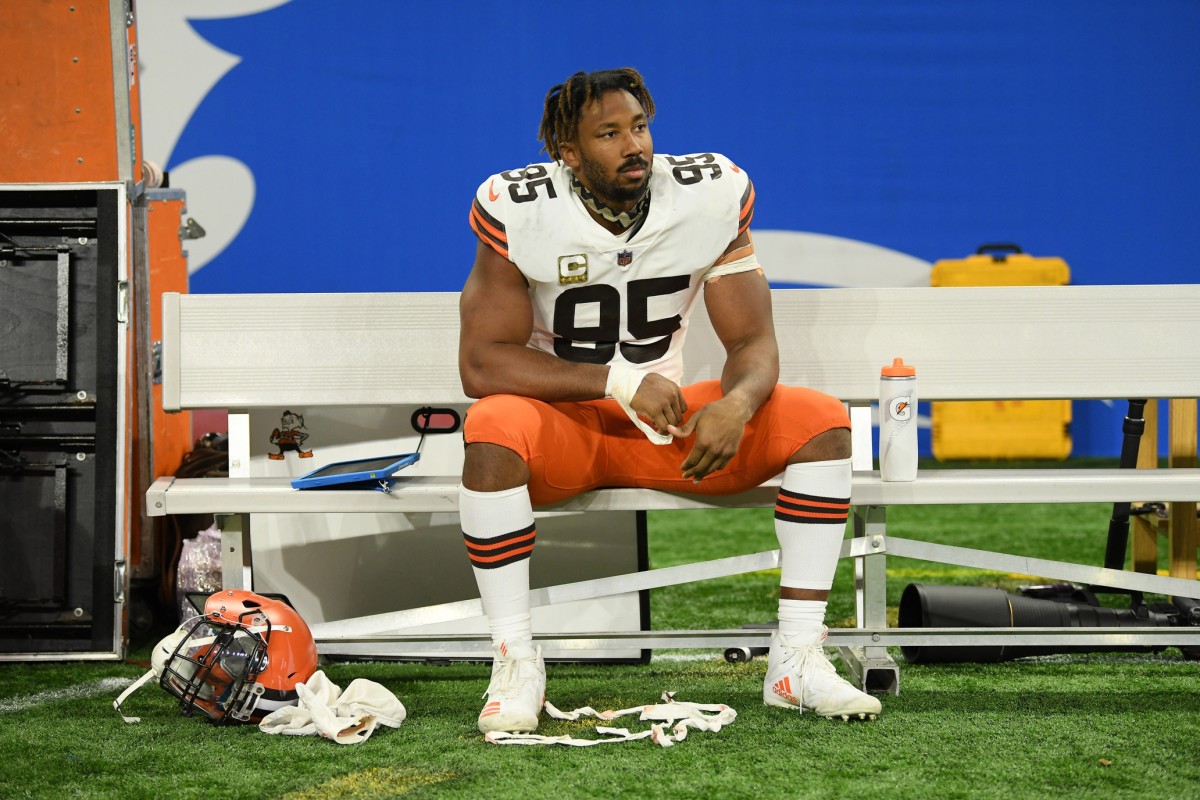 Maybe we'll see 3 next time': Myles Garrett shows off disruptive nature for  Browns