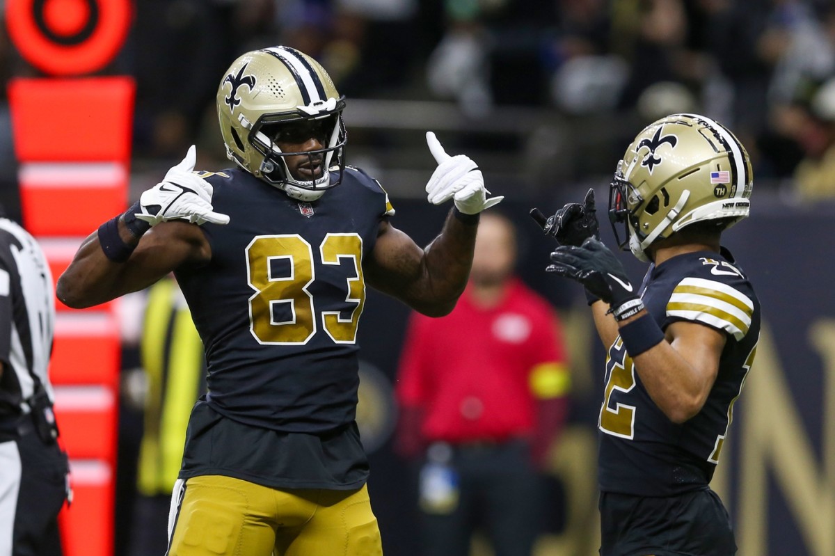 New Orleans Saints safety Chris Harris Jr. (19) during an NFL football game  against the Los Angeles Rams, Sunday, Nov. 20, 2022, in New Orleans. (AP  Photo/Tyler Kaufman Stock Photo - Alamy