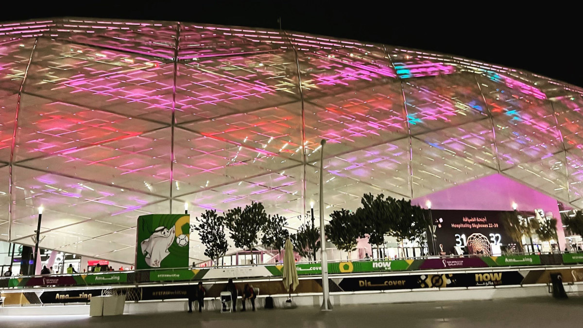 The outside of Education City Stadium in Doha.