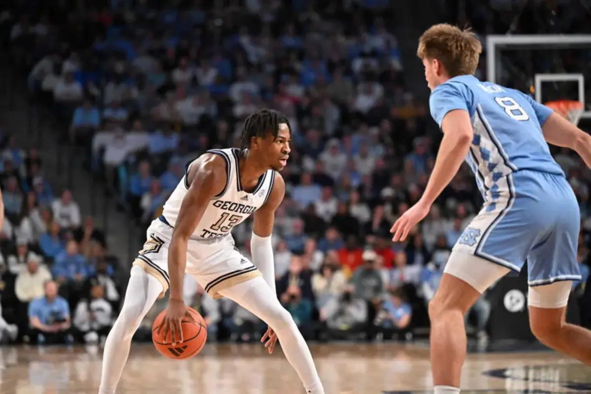 Georgia Tech guard Miles Kelly vs North Carolina