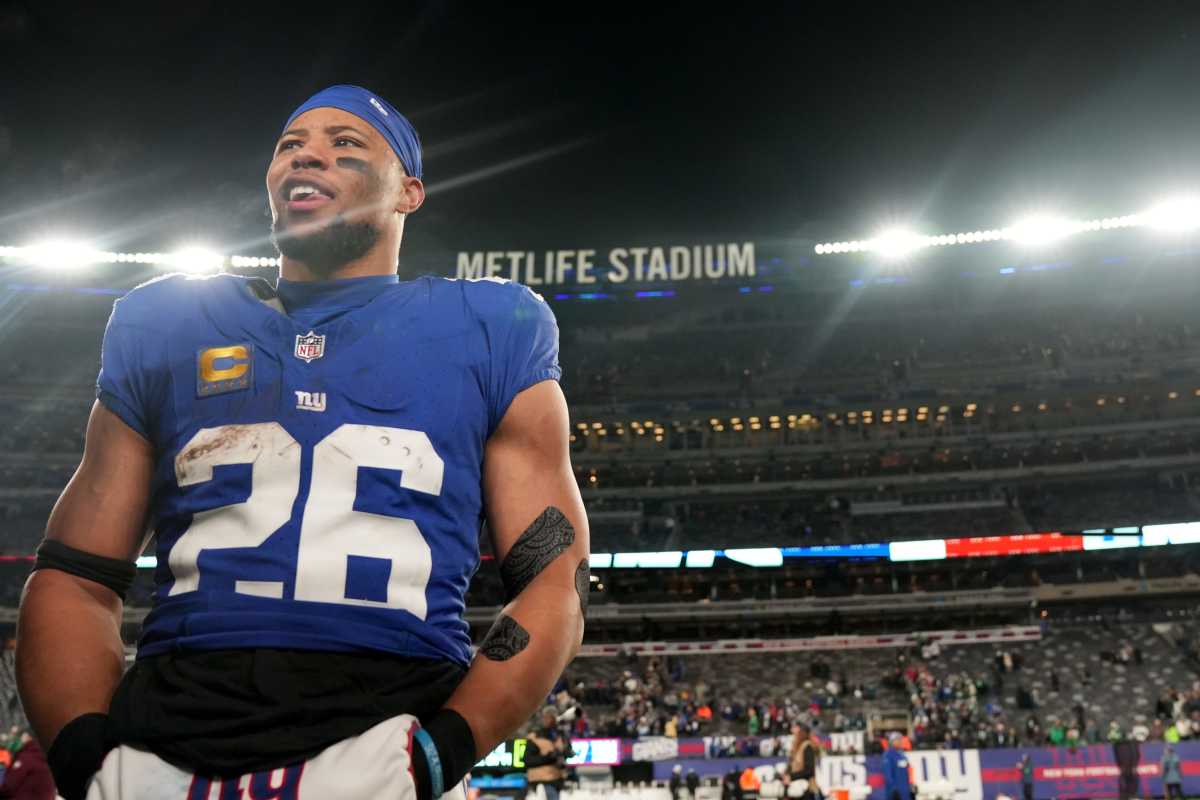 Saquon Barkley Talks Future With The New York Giants At The Super Bowl Sports Illustrated Penn