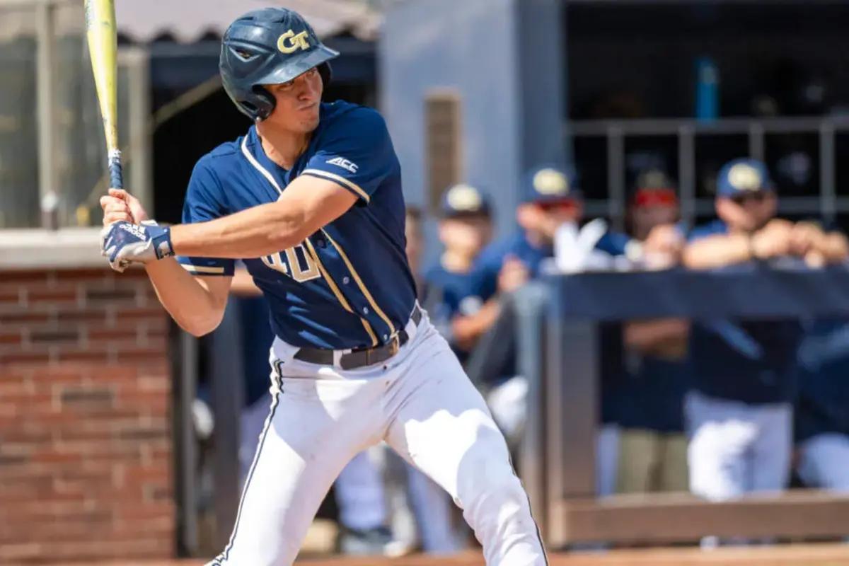 John Giesler takes at-bat during the fall exhibition game against KSU