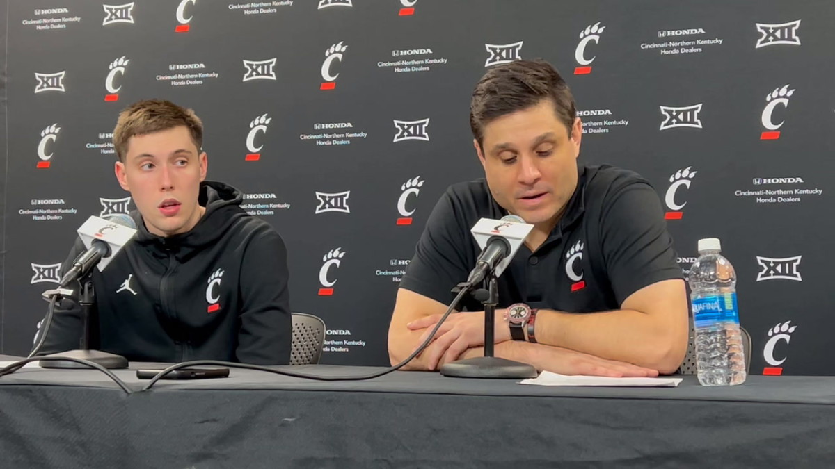 Watch: Cincinnati Bearcats Basketball Head Coach Wes Miller, CJ Fredrick Discuss 69-58 Loss to No. 10 Iowa State - All Bearcats