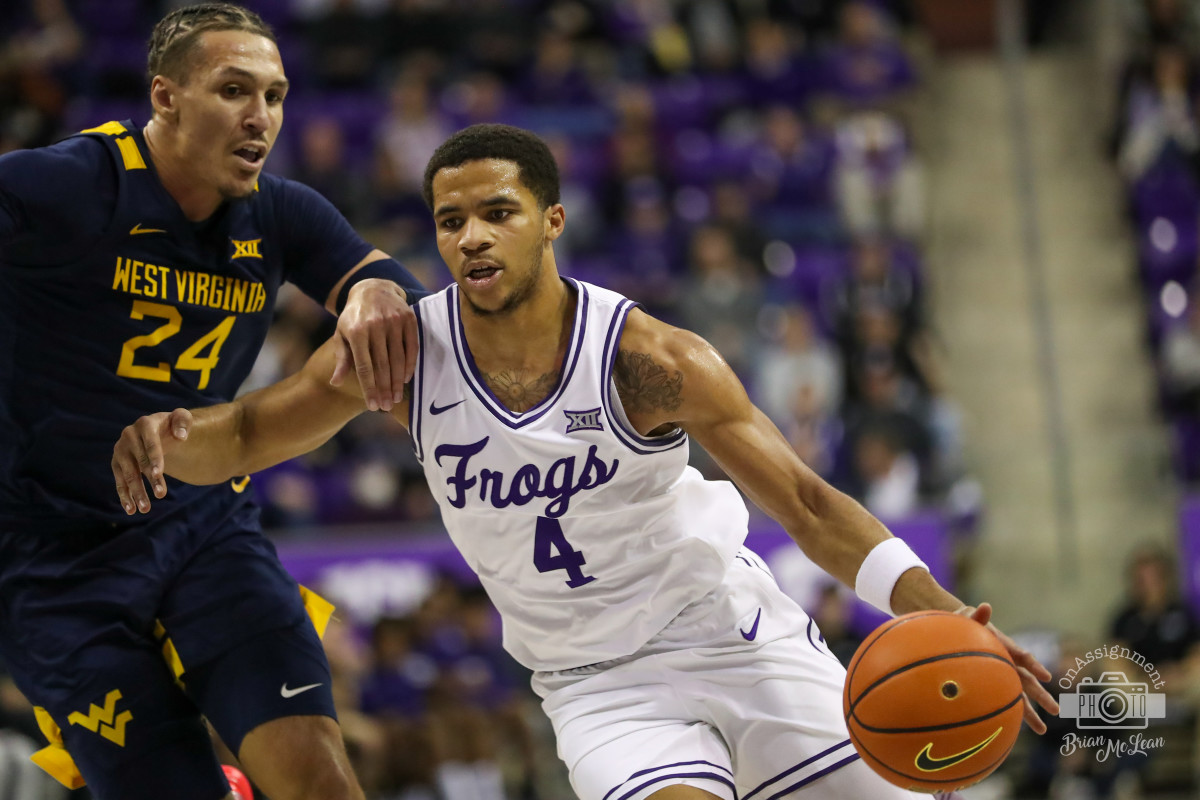 Jameer Nelson Jr driving in TCU vs. West Virginia