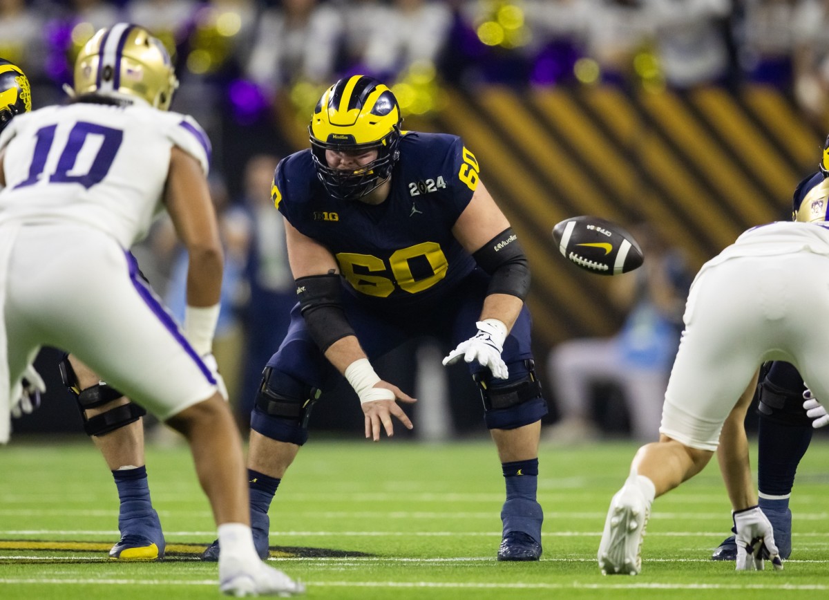 The Las Vegas Raiders would prosper in their attempt at building a winning culture in their club by adding national champion Drake Nugent of Michigan to their O-line.