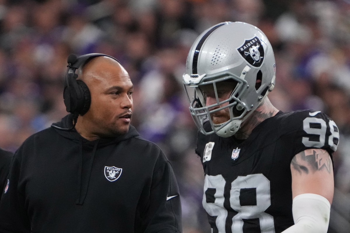 Las Vegas Raiders Coach Antonio Pierce and defensive end Maxx Crosby had interesting first impressions of each other.