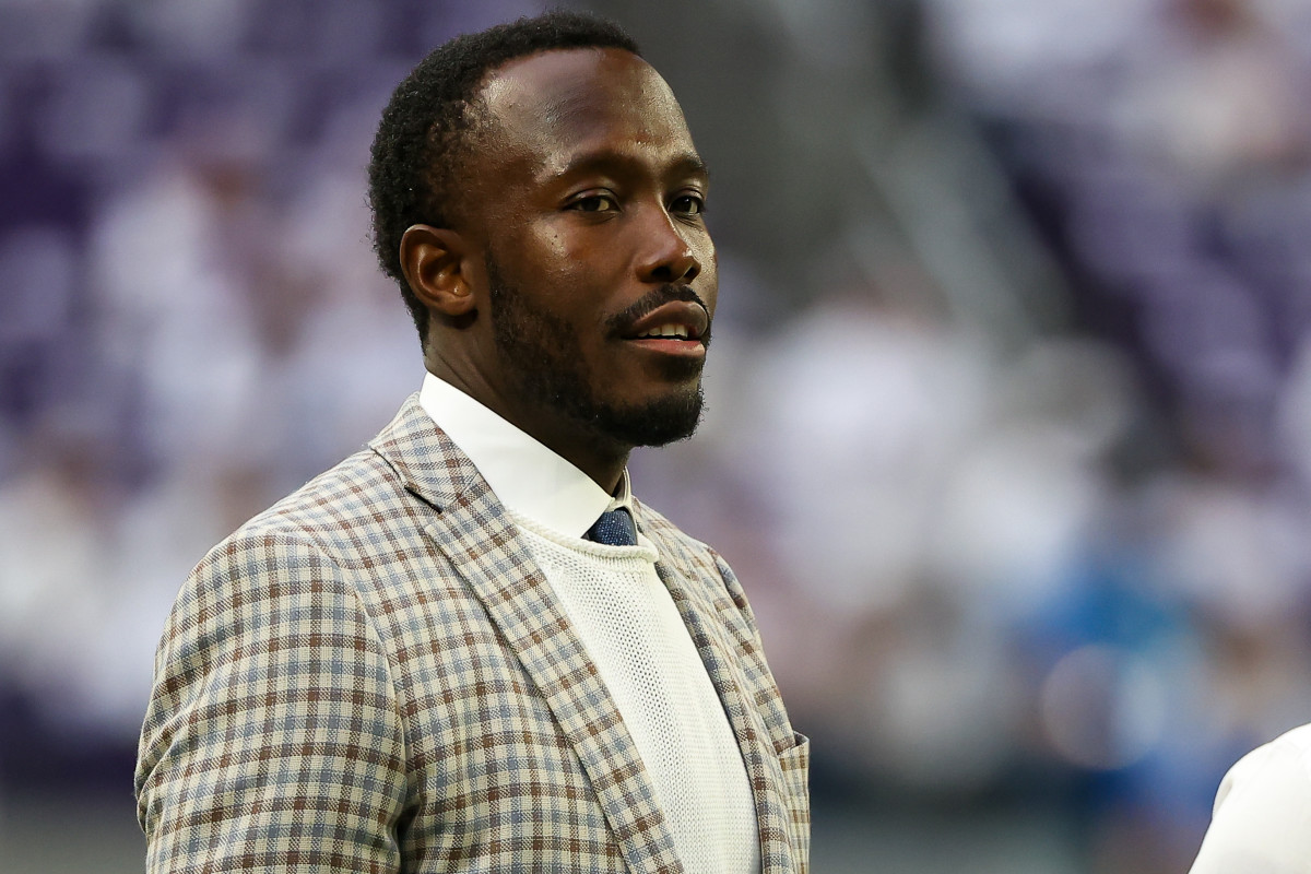 Dec 24, 2023; Minneapolis, Minnesota, USA; Minnesota Vikings general manager Kwesi Adofo-Mensah looks on before the game against the Detroit Lions at U.S. Bank Stadium.