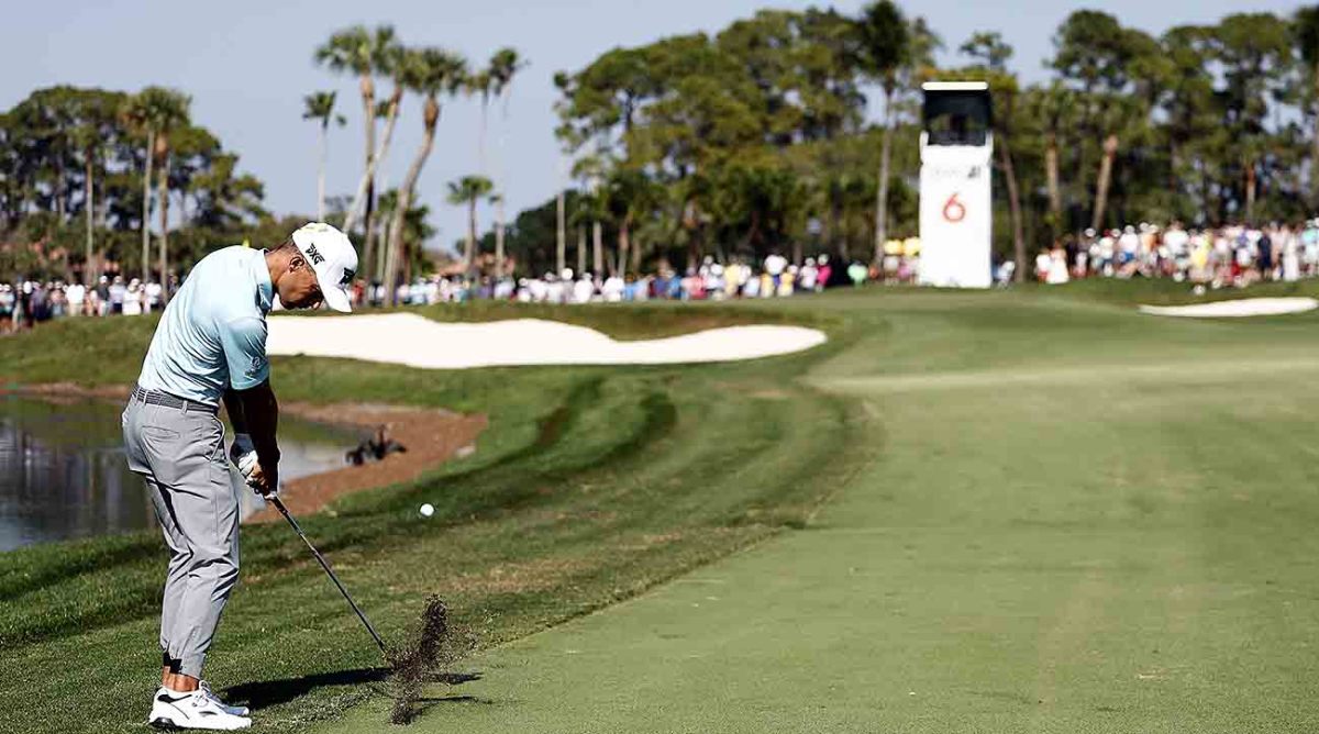 Eric Cole hits a shot in the final round of the 2023 Honda Classic at PGA National Resort and Spa in Palm Beach Gardens, Fla.