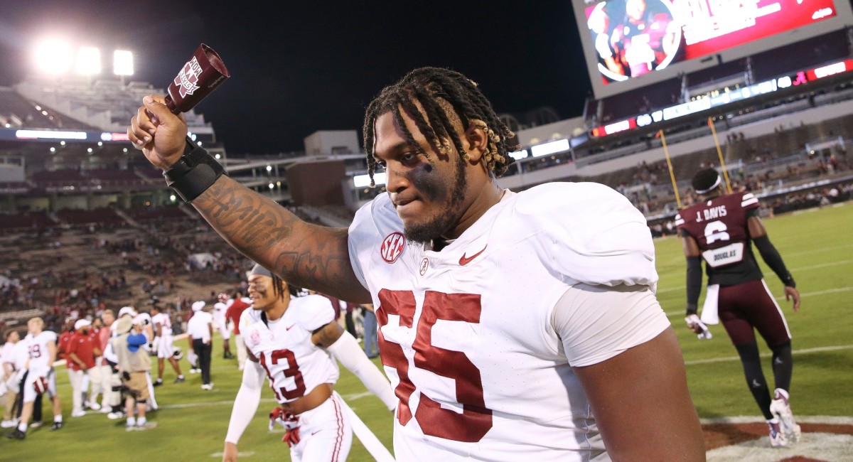 Alabama Crimson Tide tackle JC Latham talks Las Vegas Raiders Sports