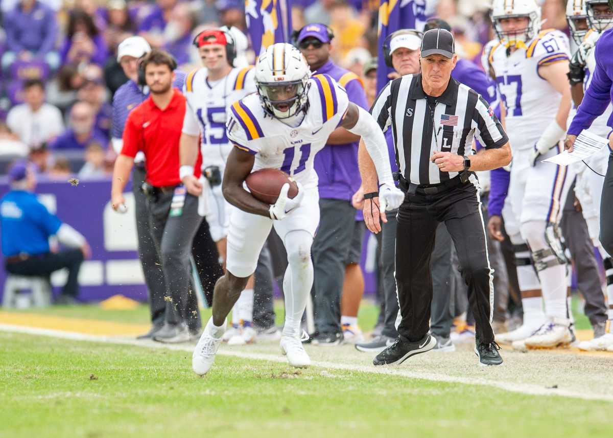 LSU WR Brian Thomas Jr. Dazzles At NFL Combine, Takes Formal Meetings ...