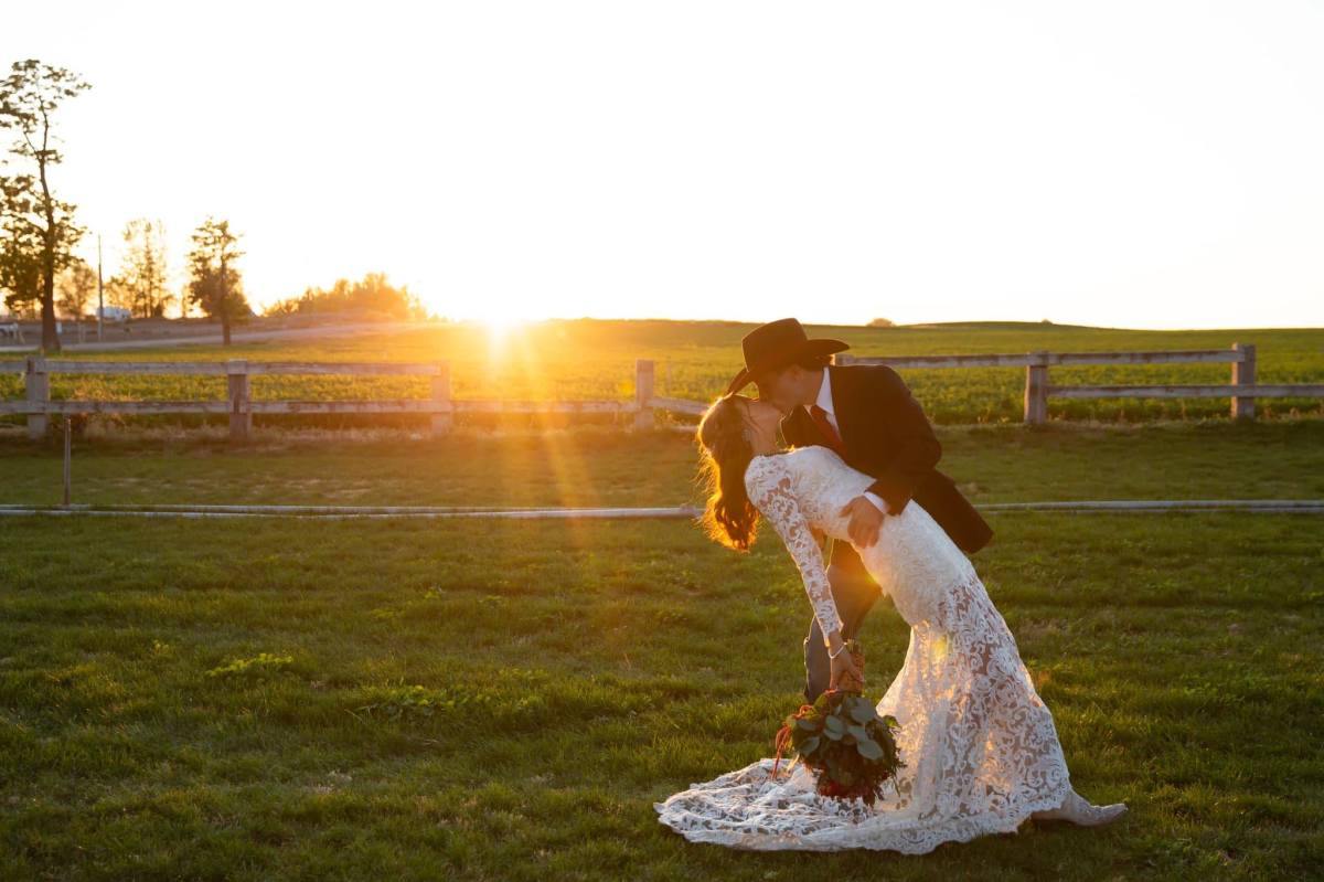 Mitch and his wife Jordan at their Wedding in 2020.